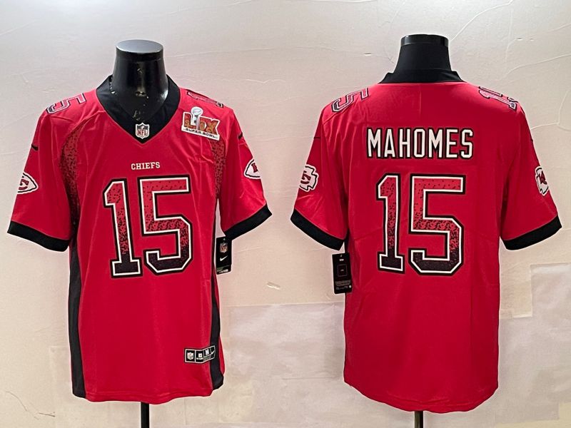 Men Kansas City Chiefs #15 Mahomes Red 2025 Nike Drift Fashion Color Rush Limited NFL Jersey style 3